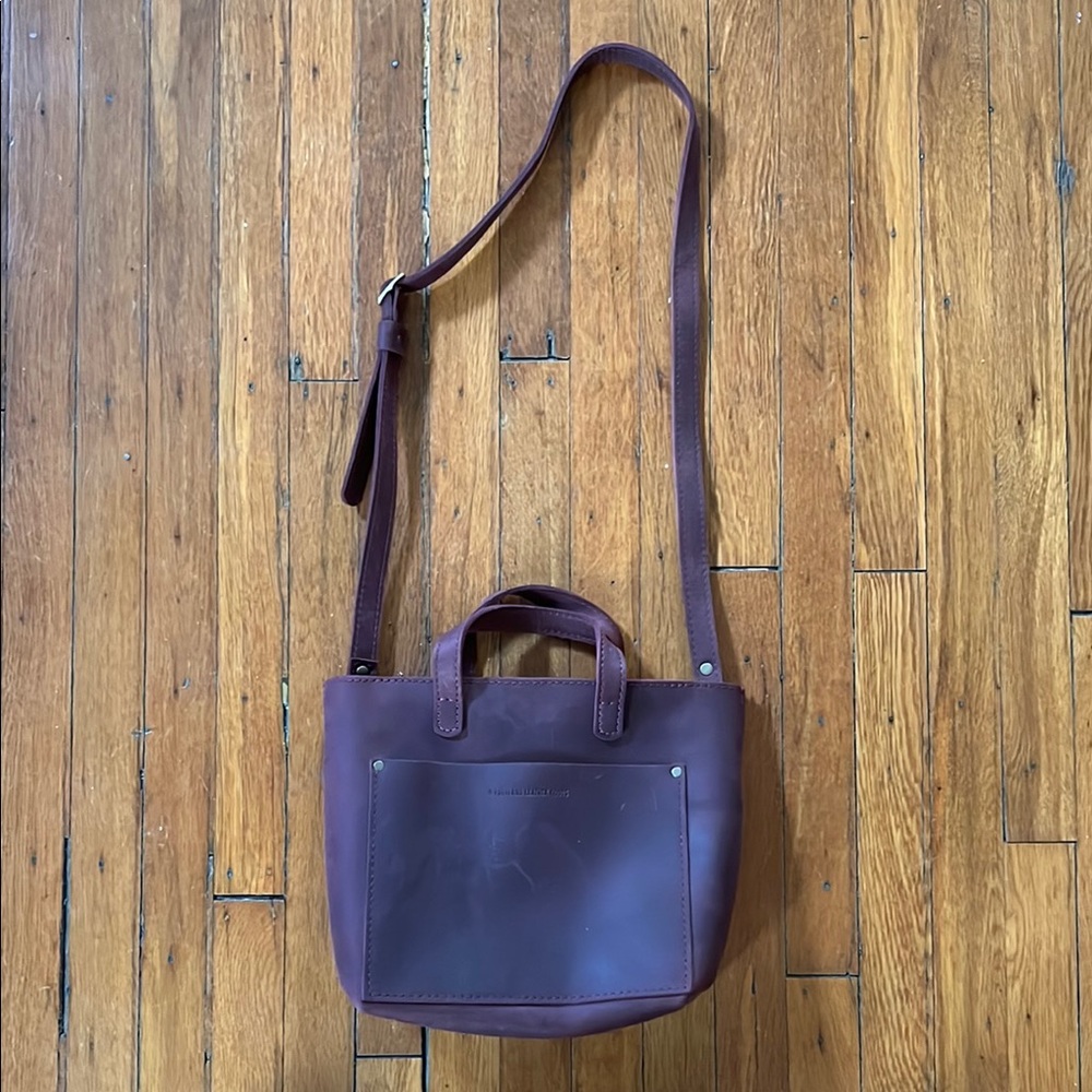 Portland Leather Brown Crossbody Bag with Adjustable Strap